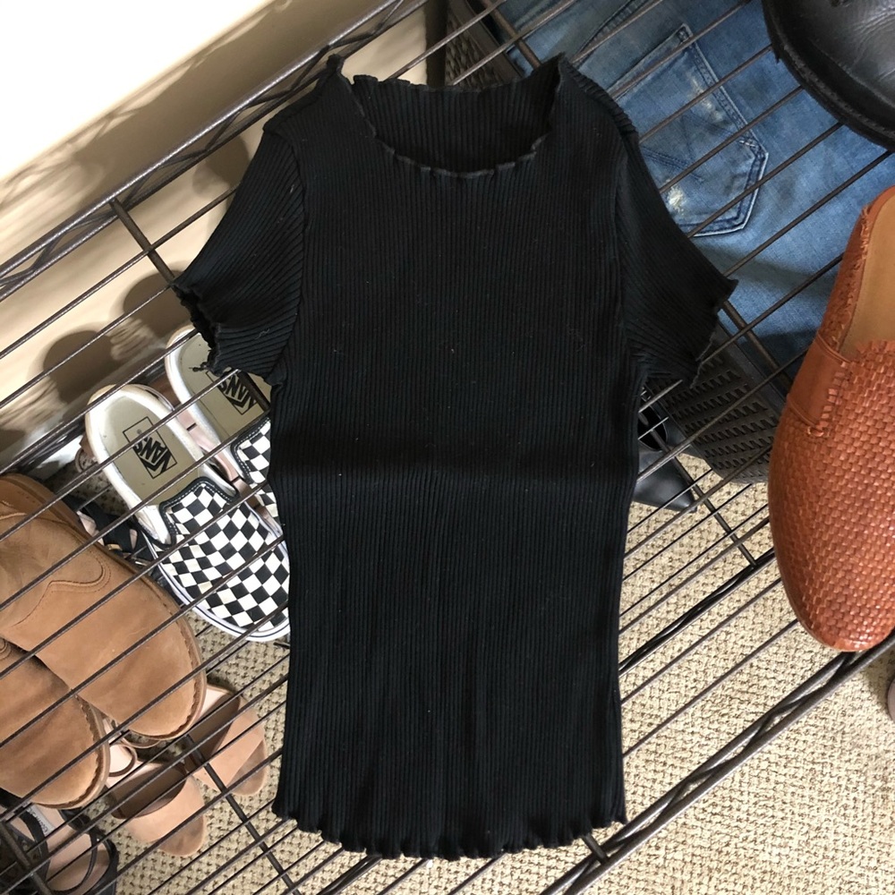 Ribbed Crop Top Shirts
